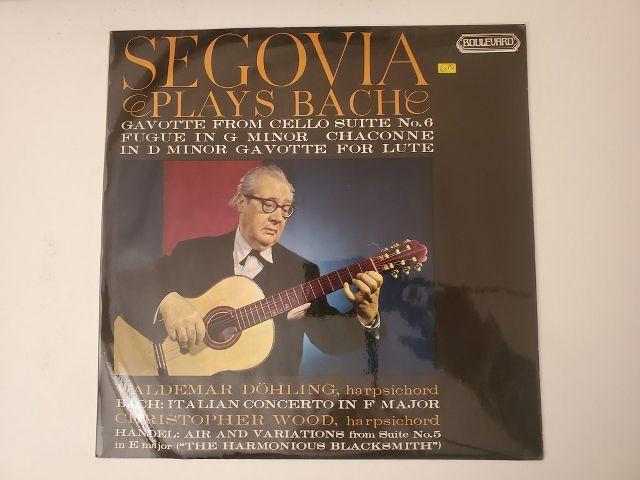 Segovia Segovia Plays Bach vinyl record