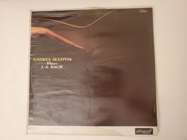 Andres Segovia Andres Segovia Plays J. S. Bach vinyl record