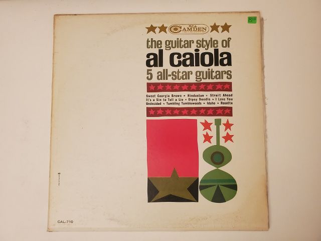 Al Caiola The Guitar Style of Al Caiola - 5 All-Star Guitars vinyl record
