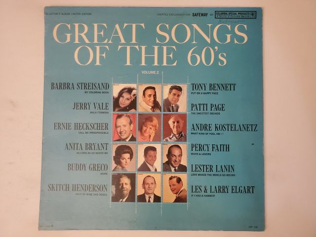 Various Artists Great Songs of the 60's Volume 2 vinyl record