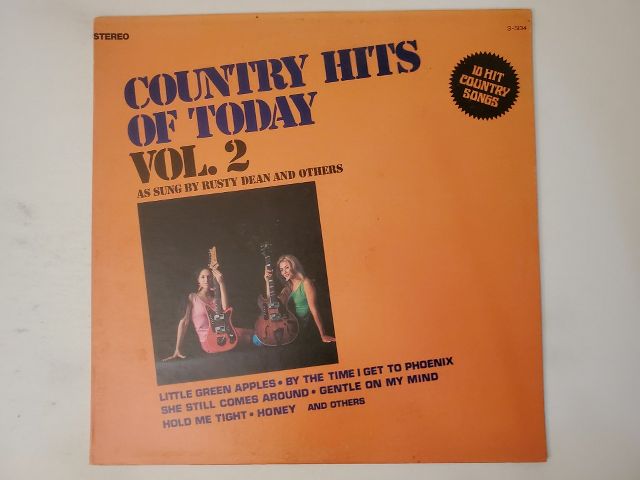 Rusty Dean Country Hits of Today Vol. 2 vinyl record