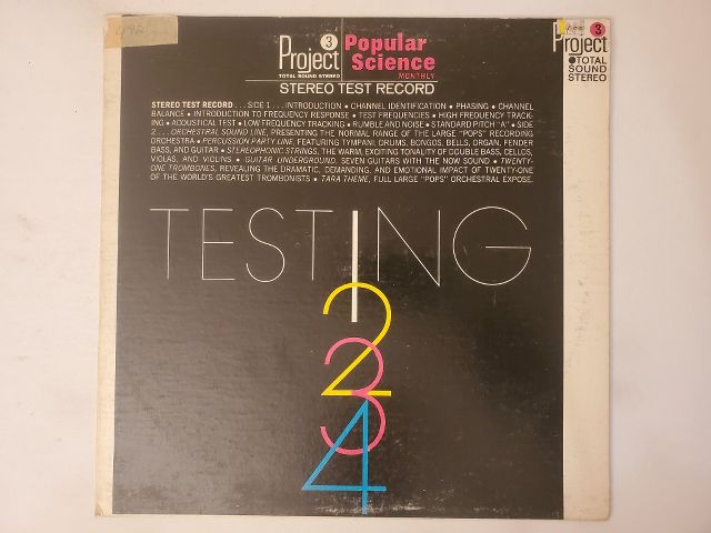 Various Artists Testing 1, 2, 3, 4 vinyl record