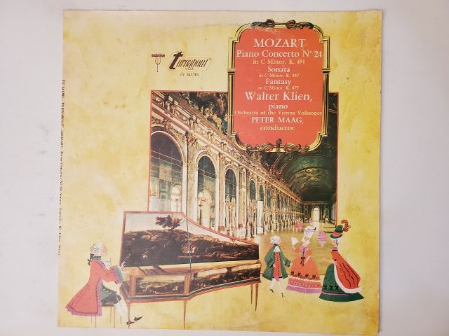 Walter Klien, Orchestra of the Vienna Volksoper Mozart: Piano Concerto No. 24 in C Minor, K. 491 vinyl record