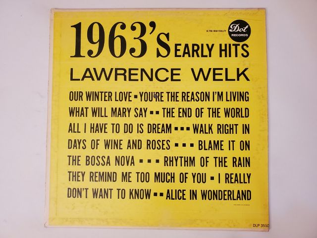 Lawrence Welk 1963's Early Hits vinyl record