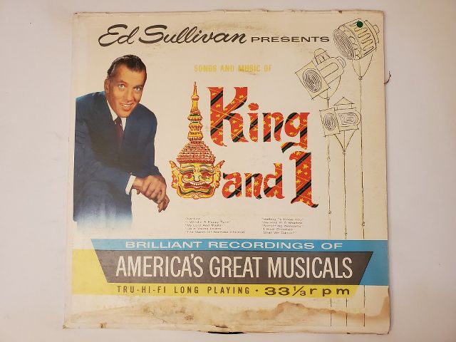 Various Artists Ed Sullivan Presents Songs and Music of King and I vinyl record
