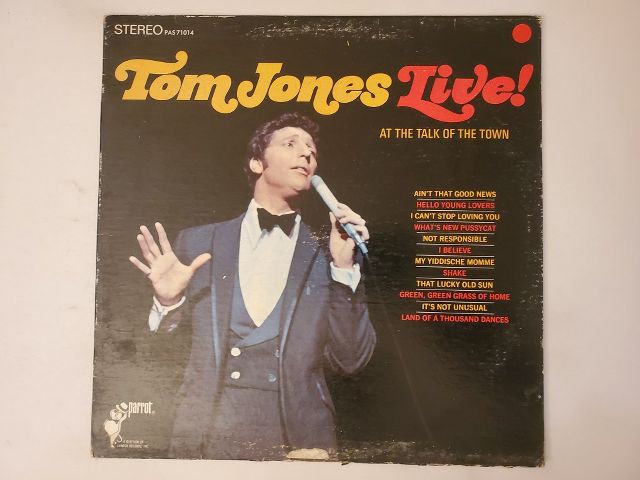 Tom Jones Live! at the Talk of the Town vinyl record