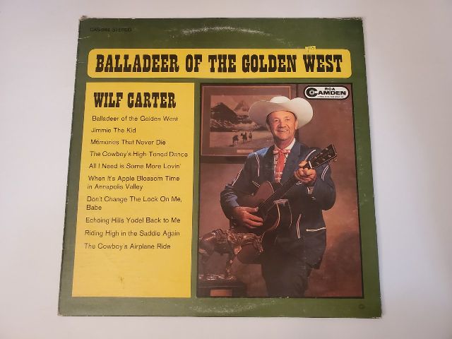 Wilf Carter Balladeer of the Golden West vinyl record