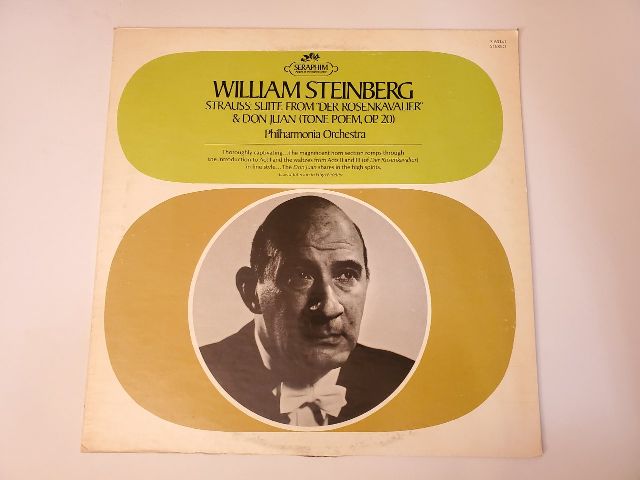 William Steinberg Strauss: Suite from 'Der Rosenkavalier' & Don Juan (Tone Poem, Op. 20) vinyl record
