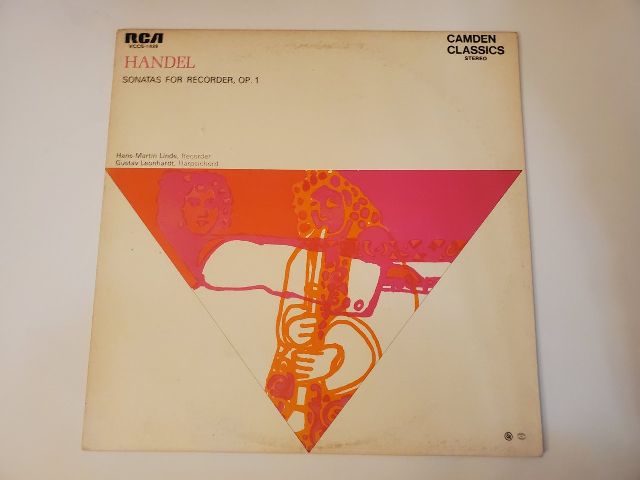Handel Sonatas for Recorder, Op. 1 vinyl record