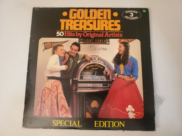 Various Artists Golden Treasures: 50 Hits by Original Artists vinyl record