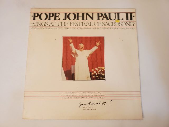 Pope John Paul II Sings at the Festival of Sacrosong vinyl record