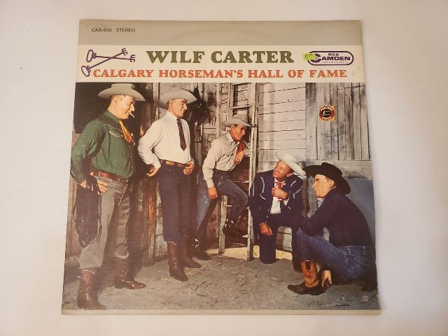 Wilf Carter Calgary Horseman's Hall of Fame vinyl record