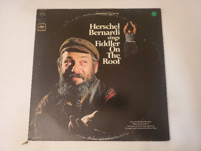 Herschel Bernardi Herschel Bernardi Sings Fiddler on the Roof vinyl record