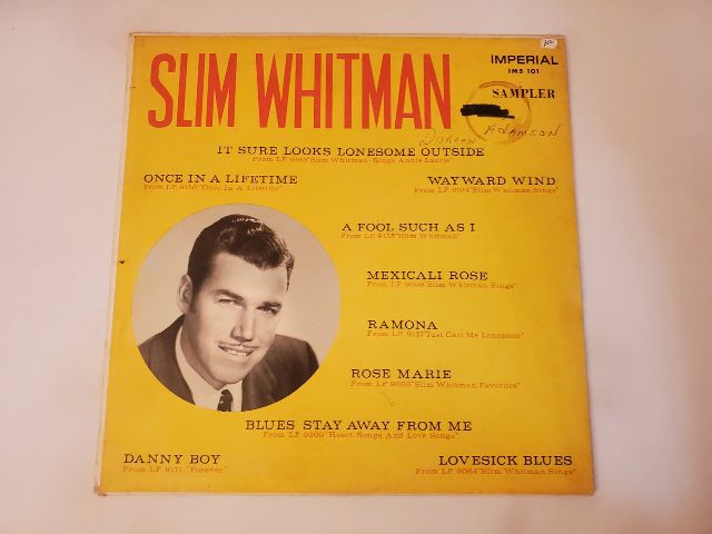 Slim Whitman Sampler vinyl record