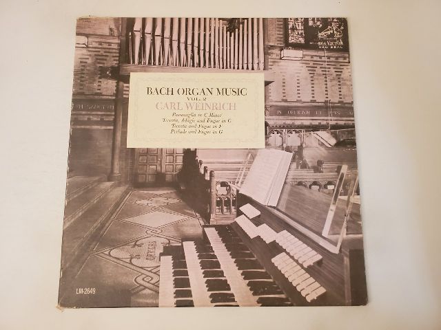 Carl Weinrich Bach Organ Music Vol. 2 vinyl record