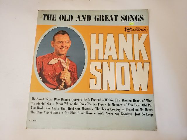 Hank Snow The Old and Great Songs vinyl record
