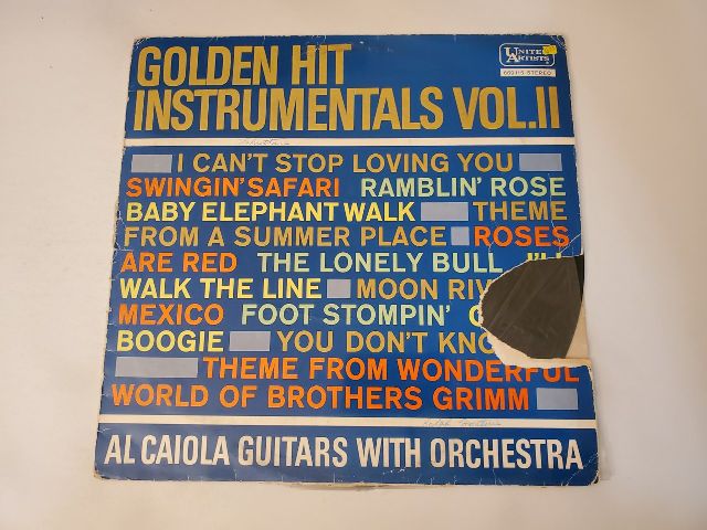 Al Caiola Guitars with Orchestra Golden Hit Instrumentals Vol. II vinyl record