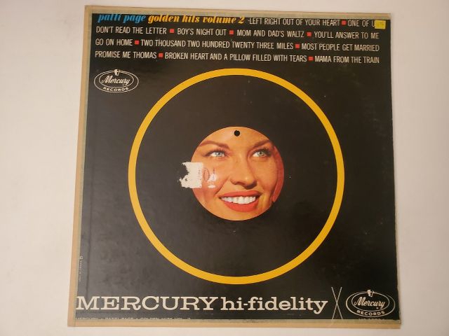 Patti Page Golden Hits Volume 2 vinyl record