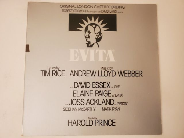 Original London Cast Evita vinyl record