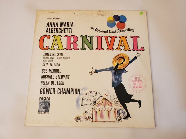 Original Cast Recording (Anna Maria Alberghetti and others) Carnival vinyl record