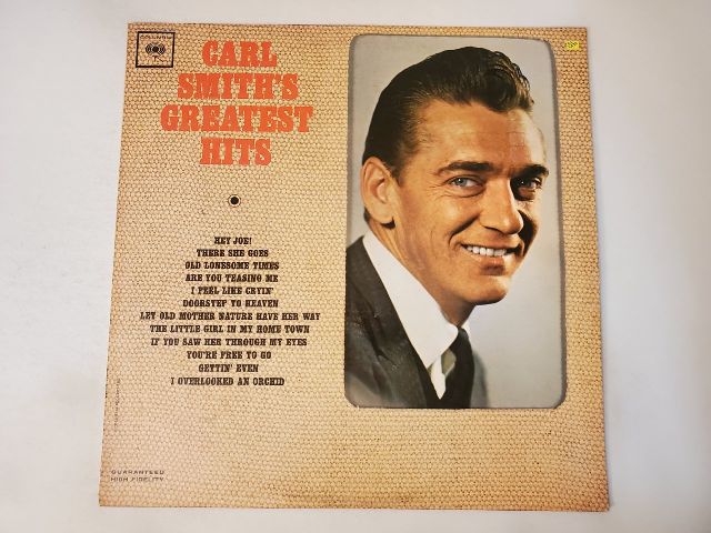 Carl Smith Carl Smith's Greatest Hits vinyl record