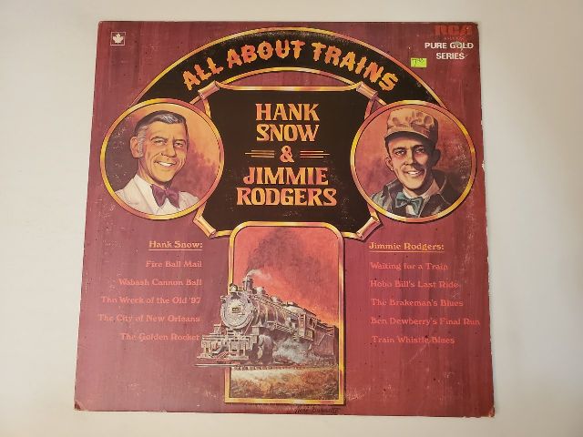 Hank Snow & Jimmie Rodgers All About Trains vinyl record