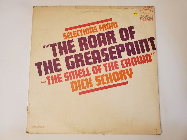 Dick Schory Selections from 'The Roar of the Greasepaint - The Smell of the Crowd' vinyl record