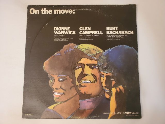 Various Artists (Dionne Warwick, Glen Campbell, Burt Bacharach) On the Move vinyl record