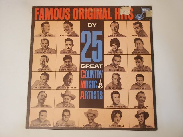 Various Artists Famous Original Hits by 25 Great Country Music Artists vinyl record