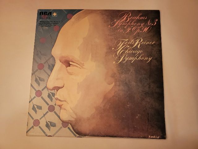 Fritz Reiner, Chicago Symphony Brahms Symphony No. 3 in F, Op. 90 vinyl record