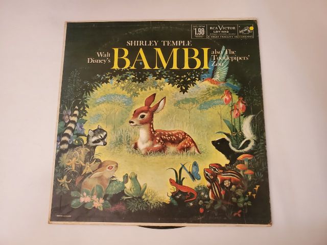 Shirley Temple Walt Disney's Bambi vinyl record