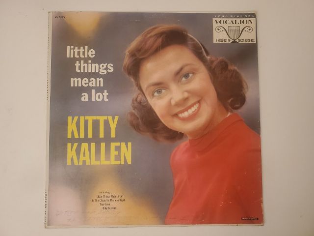 Kitty Kallen Little Things Mean a Lot vinyl record