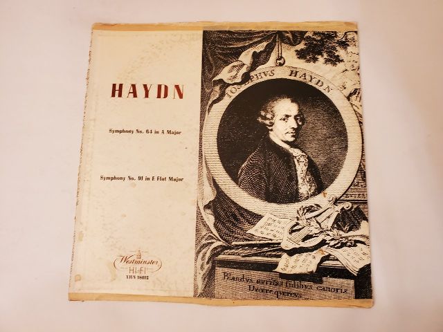 Haydn Symphony No. 64 in A Major / Symphony No. 91 in E Flat Major vinyl record