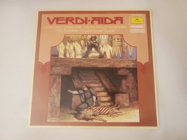 Gloria Davy, Cvetka Ahlin, S?ndor K?nya, Hans Hotter Verdi: Aida vinyl record