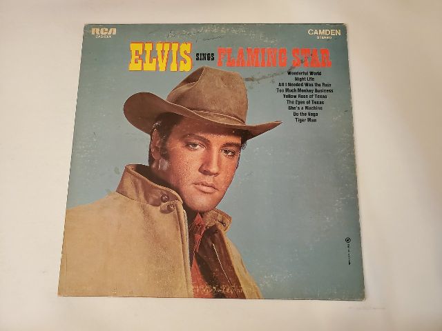 Unknown Elvis Sings Flaming Star vinyl record