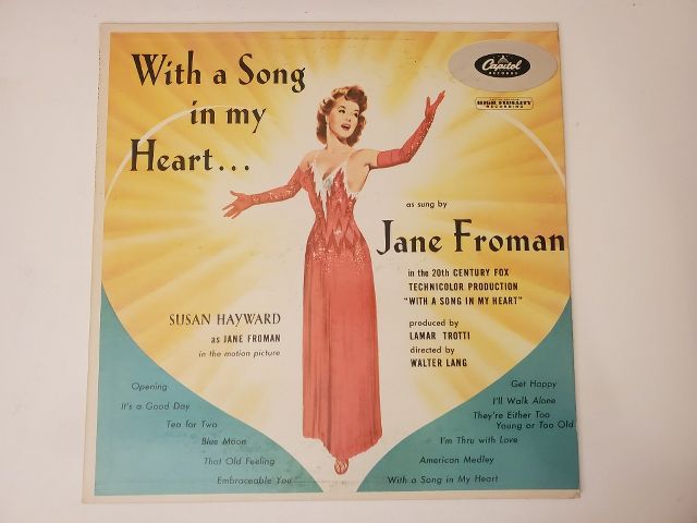 Jane Froman With a Song in My Heart vinyl record