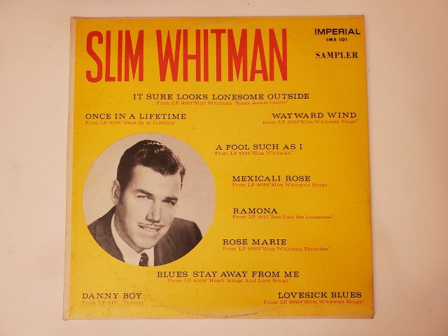 Slim Whitman Sampler vinyl record
