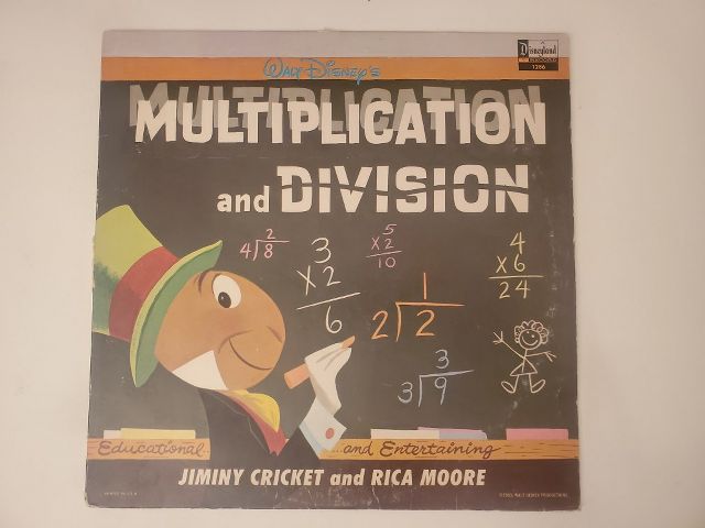Jiminy Cricket and Rica Moore Multiplication and Division vinyl record