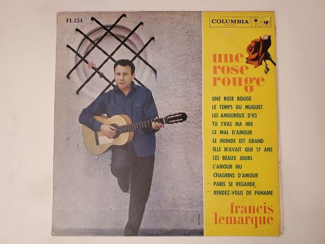 Francis Lemarque Une Rose Rouge vinyl record
