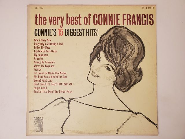 Connie Francis The Very Best of Connie Francis: Connie?s 15 Biggest Hits vinyl record