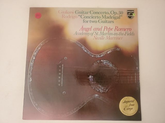 ?ngel and Pepe Romero Guitar Concerto, Op. 30 / Concierto Madrigal for Two Guitars vinyl record