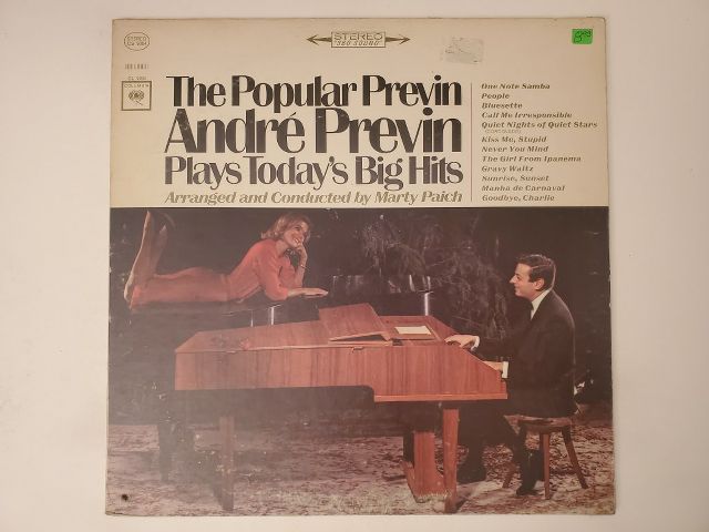 Andre Previn The Popular Andr? Previn Plays Today's Big Hits vinyl record