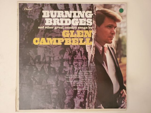 Glen Campbell Burning Bridges vinyl record