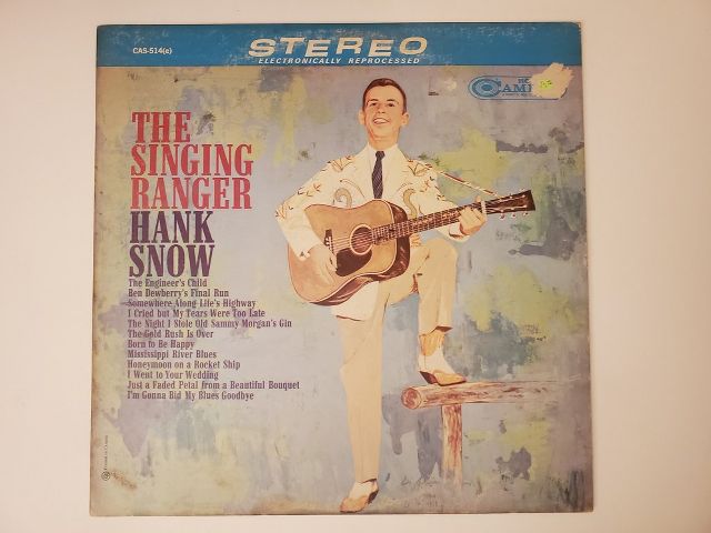 Hank Snow The Singing Ranger vinyl record