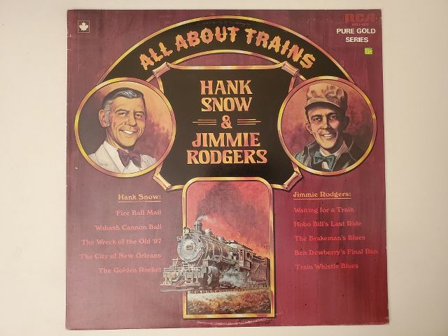 Hank Snow & Jimmie Rodgers All About Trains vinyl record