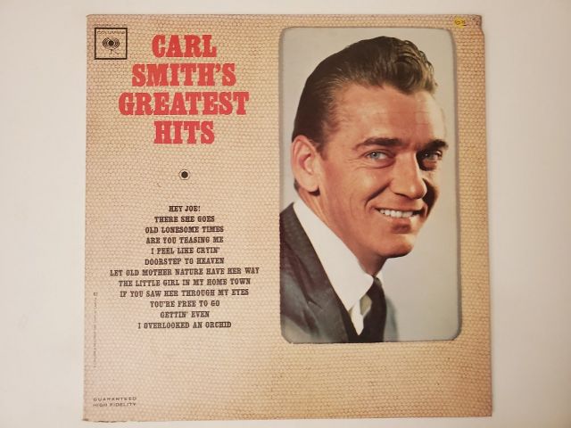 Carl Smith Carl Smith's Greatest Hits vinyl record