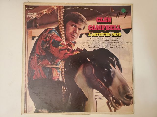 Glen Campbell A Satisfied Mind vinyl record