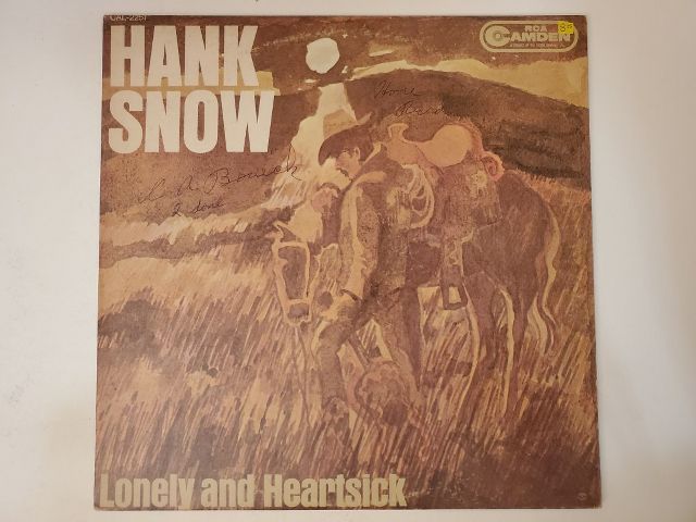 Hank Snow Lonely and Heartsick vinyl record