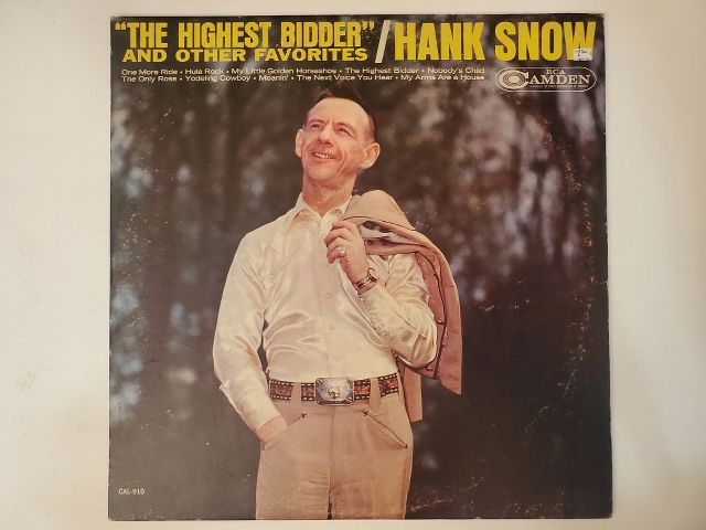 Hank Snow The Highest Bidder and Other Favorites vinyl record