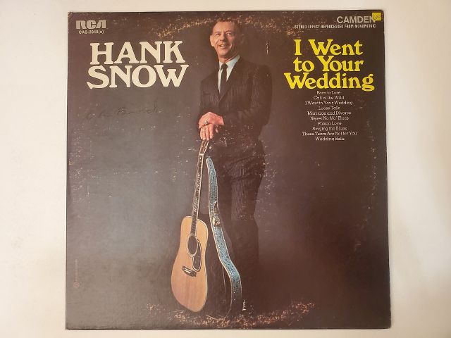 Hank Snow I Went to Your Wedding vinyl record
